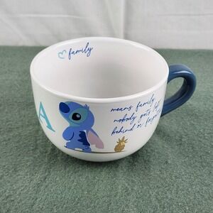 Disney Lilo & Stitch Themed Coffee Mug - Ohana Means Family Nobody Left Behind